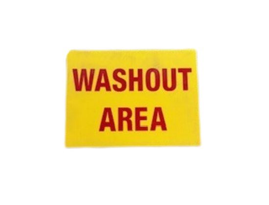 Picture of Sign /  Washout Area 