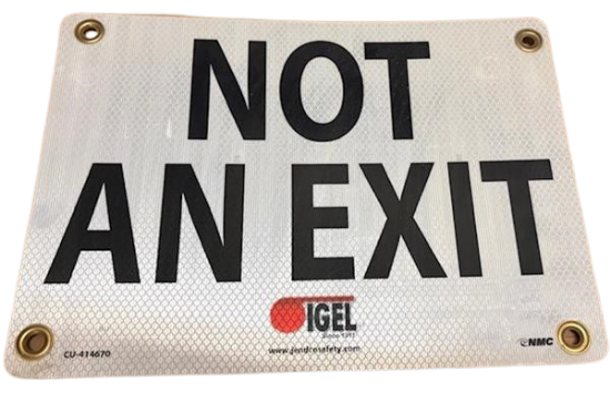 Picture of Sign /  Reflective Not an Exit