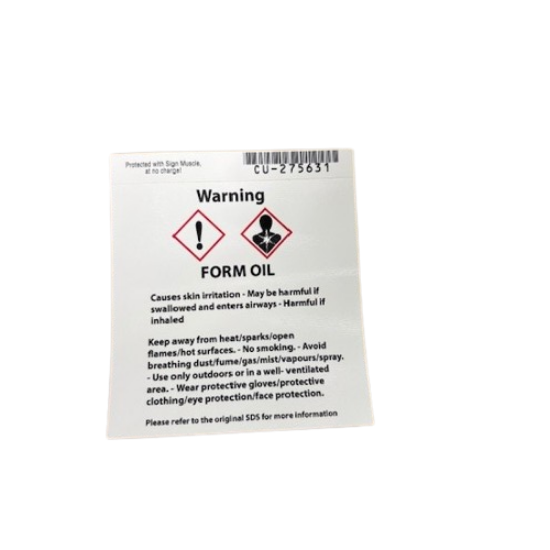 Picture of Sticker / Form Oil 